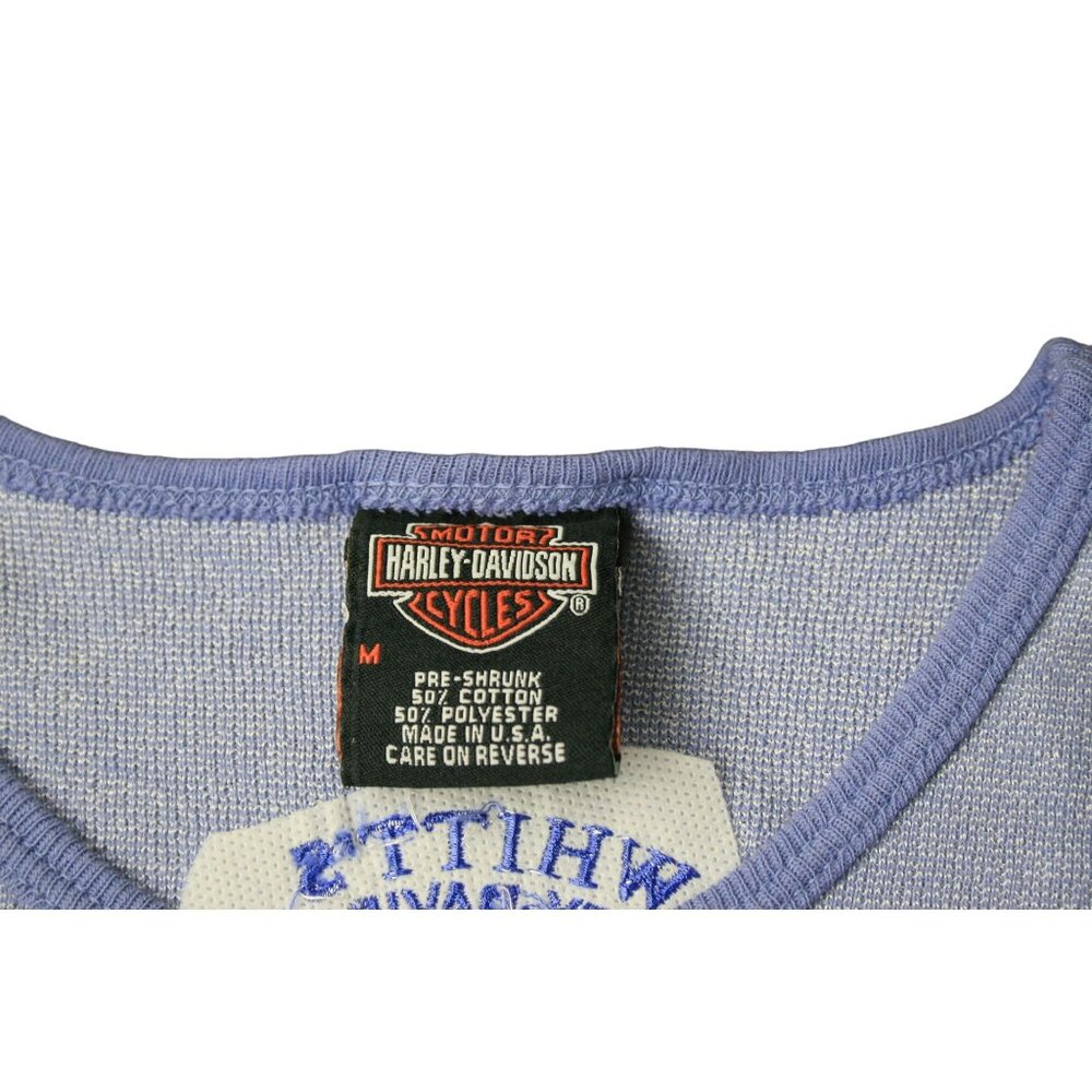 Women's Harley Davidson Blue Stretchy Tee Whitt's Manassas VA Size M - Picture 6 of 7